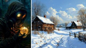 Весной из под снега появилась деревня без людей, но с признаками обжитости