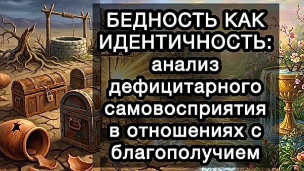 БЕДНОСТЬ КАК ИДЕНТИЧНОСТЬ: анализ дефицитарного самовосприятия в отношениях с благополучием