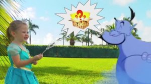 Настя превращается в принцесс и творит волшебство