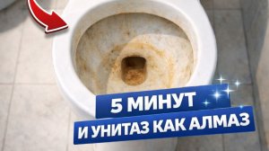 5 минут — и унитаз как алмаз! Проверенный способ