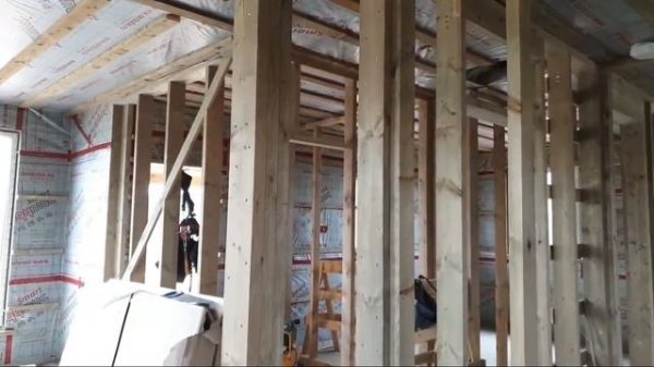 Строительство дома за 3 недели, прямой эфир. День 18-ый.