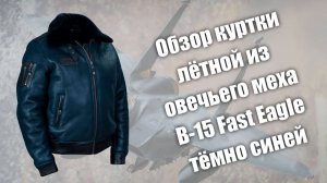Обзор лётной куртки из овечьего меха B-15 Fast Eagle тёмно-синяя