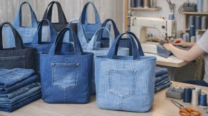 ✂️👜 Сумка из старых джинсов своими руками — легко и без выкройки!
