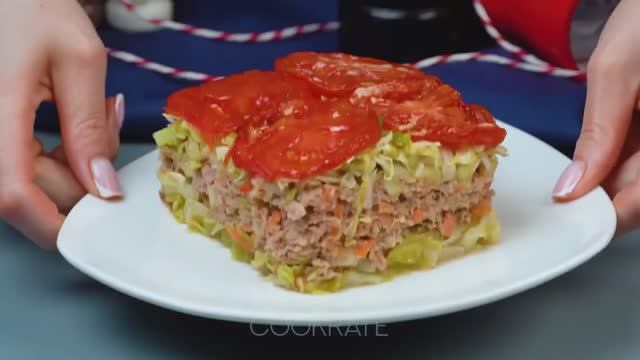 Безумно вкусная запеканка капуста с фаршем – просто восторг смотреть онлайн