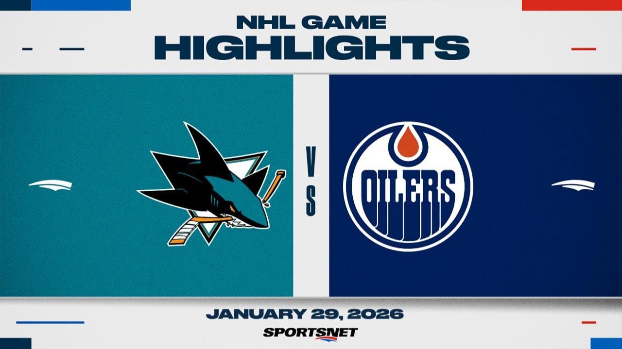 30.01.2026 | ОБЗОР МАТЧА | Эдмонтон Ойлерз - Сан-Хосе Шаркс | Highlights смотреть онлайн