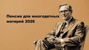 Пенсия для многодетных матерей 2026