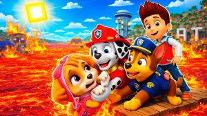 ЩЕНЯЧИЙ ПАТРУЛЬ СПАСАЕТ ЗАПОЛНЕННЫЙ ЛАВОЙ ГОРОД в МАЙНКРАФТ МУЛЬТИК