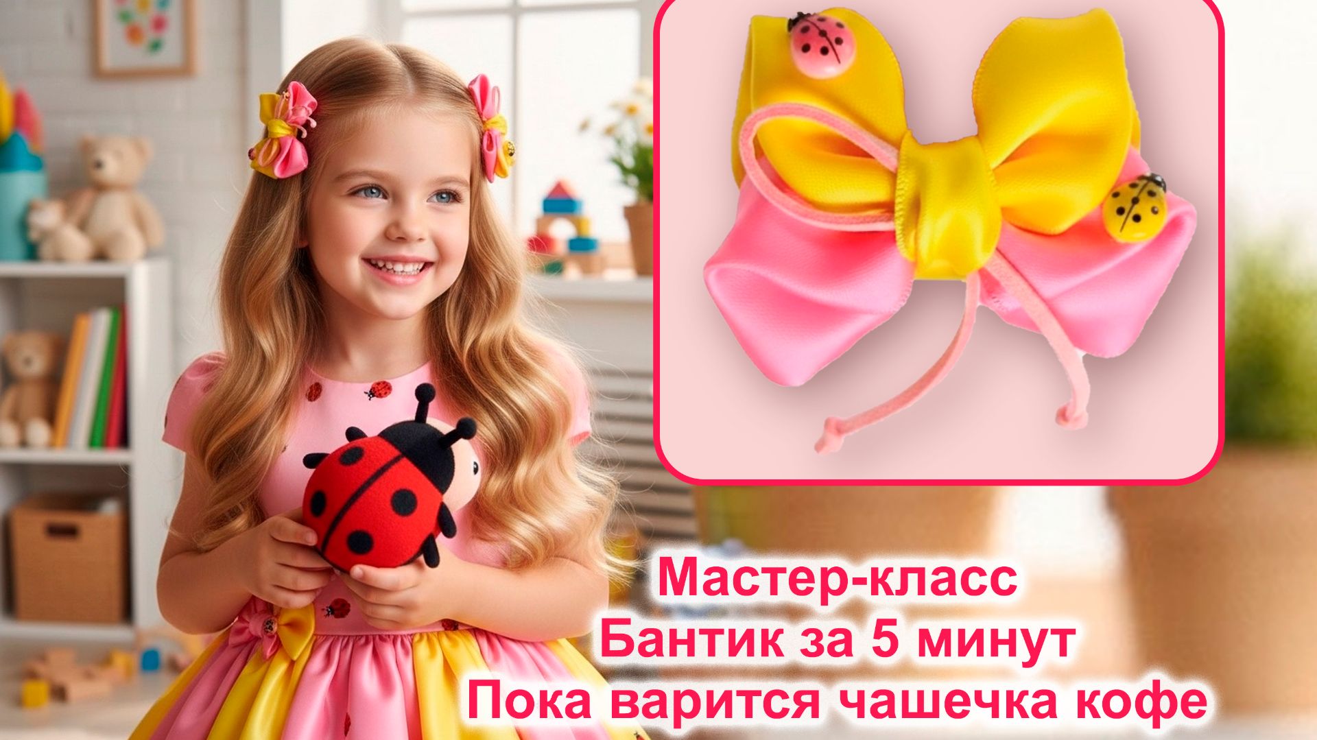 Новый мастер-класс. Бантик за 5 минут, пока заваривается ваш любимый кофе.