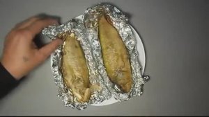 Окунь в фольге целиком.  Пальчики оближешь