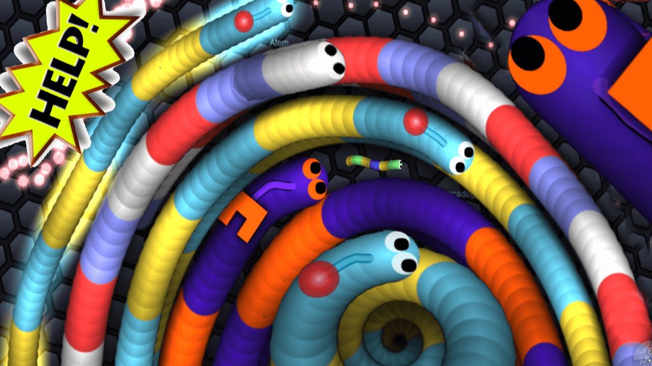 Slither.io - World Biggest Worm Party Ever | Slitherio Epic Moments Reupload