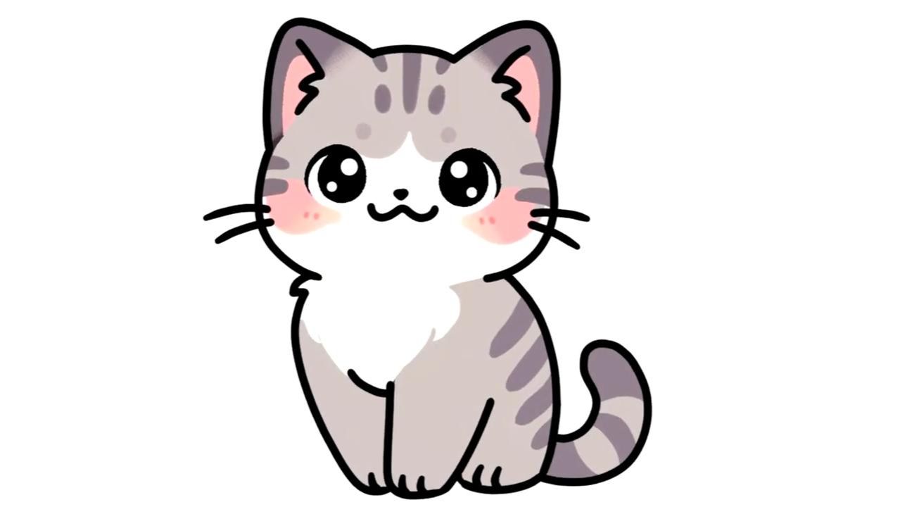КАК НАРИСОВАТЬ КАВАЙНОГО МИЛОГО КОТЕНКА 😻