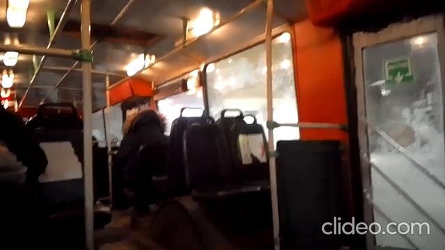 ВЗТМ-5284. (329). Ледяной полёт поздним вечером. Петрозаводск.