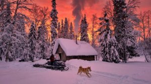 Настоящий отдых в мороз: Ночь в избушке у таёжной речки.