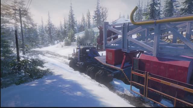 SnowRunner. Аляска. Сложный режим,играю без модов. Руль. Logitech Driving Force GT