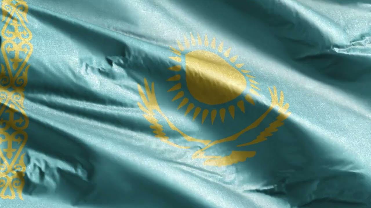 Kazakhstan Flag: 4K Pride Waves Of The Kazakh Spirit