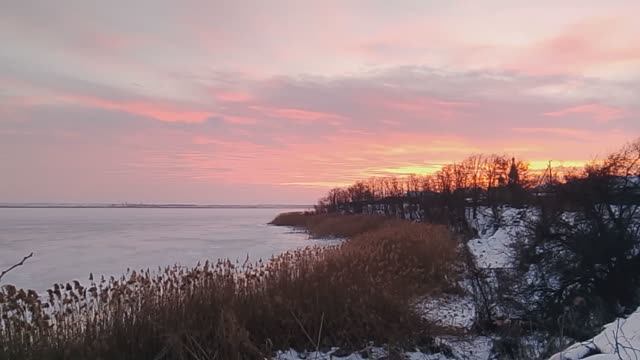 Рассвет на природе зимой VID_2026.01.30