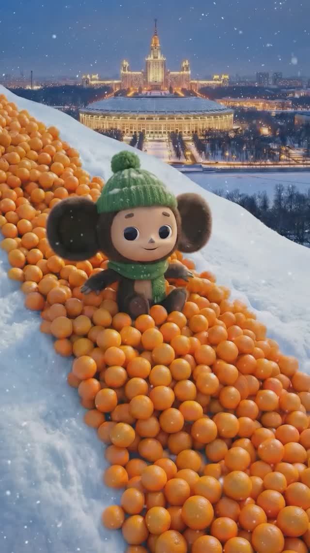 ✨ Чебурашка и Гена гуляют по нарядной Москве! смотреть онлайн