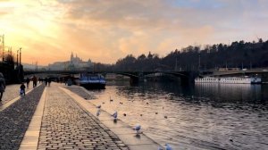 Зимний закат в Праге