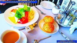 Завтрак на теплоходе "Александра" по дороге в Углич. Рассвет на Волге. Речной круиз по Волге 2025