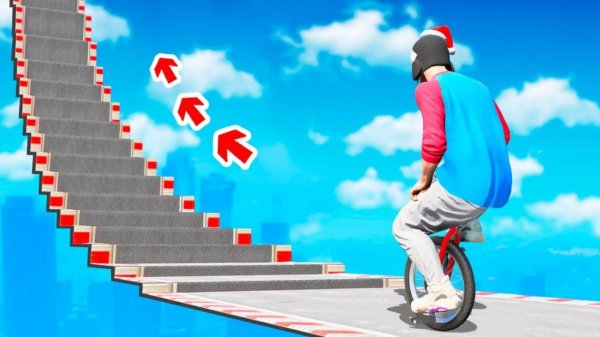 Сможет ли читерский байк проехать по ступенькам лестницы в гта 5 ? - эксперимент в gta 5