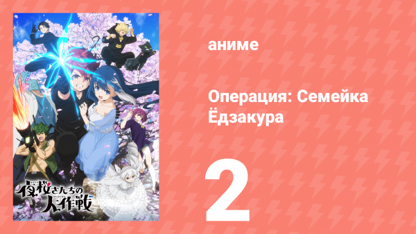 Операция: Семейка Ёдзакура 2 серия «Линия жизни Ёдзакура» (аниме-сериал, 2024)