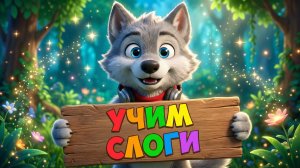 Учим СЛОГИ с Волчонком! Веселая Песенка МА-БУ-СО 🎶 Развивающий мультик для малышей