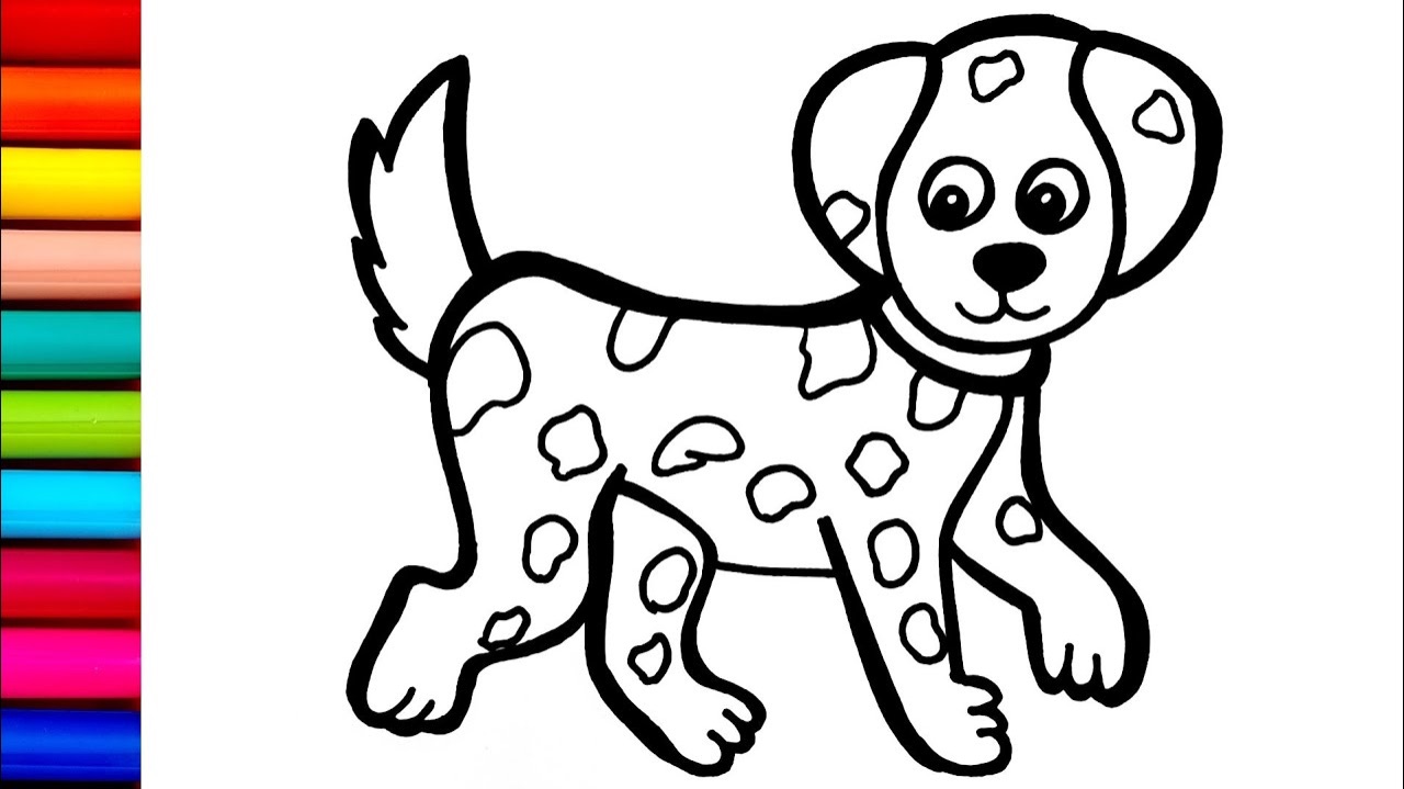 Мультик раскраска для детей и малышей. Новый сборник рисунков. Как нарисовать собаку или щенка смотреть онлайн