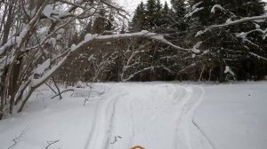 Часть первая. покатушки на снегоходе STELS ставр 600 .в конце снегохода утонула.