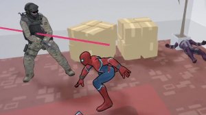 Человек паук против босса.Мстители.Марвел.Супергерои.Веном