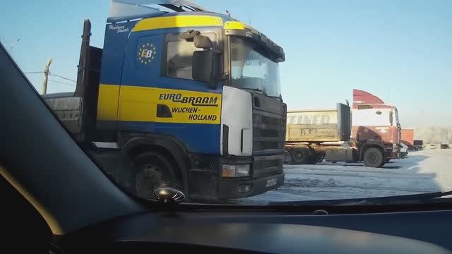 Скания. Промыли радиатор печки, результат. Запускаю двигатель -15 градусов. смотреть онлайн