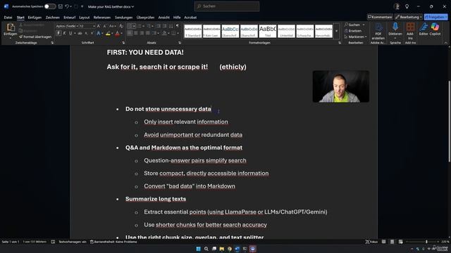 1. Optimizing RAG Chatbots Data Quality, Chunk Size, Overlap, Embeddings & More