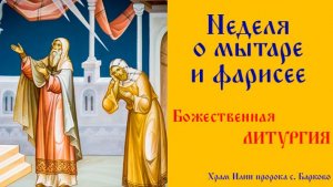 Неделя о мытаре и фарисее. Божественная Литургия.