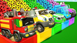 Мультики для детей про машинки - Веселые песенки для малышей - Забавные машинки для детей.