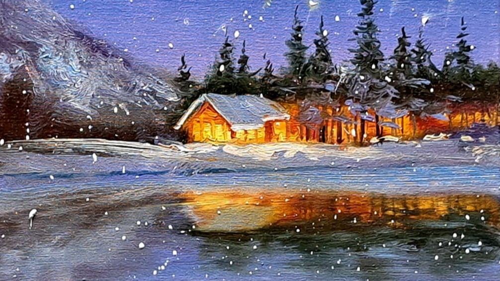 Зимний пейзаж. смотреть онлайн