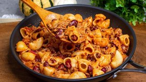 Макароны с фаршем «по-деревенски» — быстрый ужин. Простой рецепт, который всегда выручает