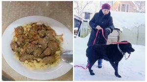 "Жизнь на пенсии".. Печень в сметанном соусе.)) Ходили на прогулку..