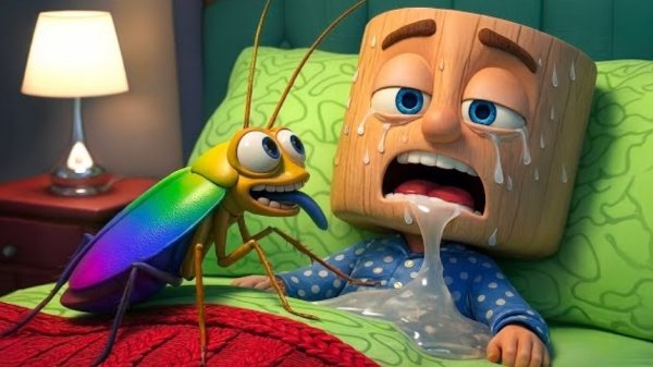 У малыша Тунг Тунг Сахура большие проблемы, его заразил таракан.