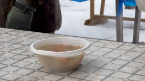 Горячий обед для гостей.