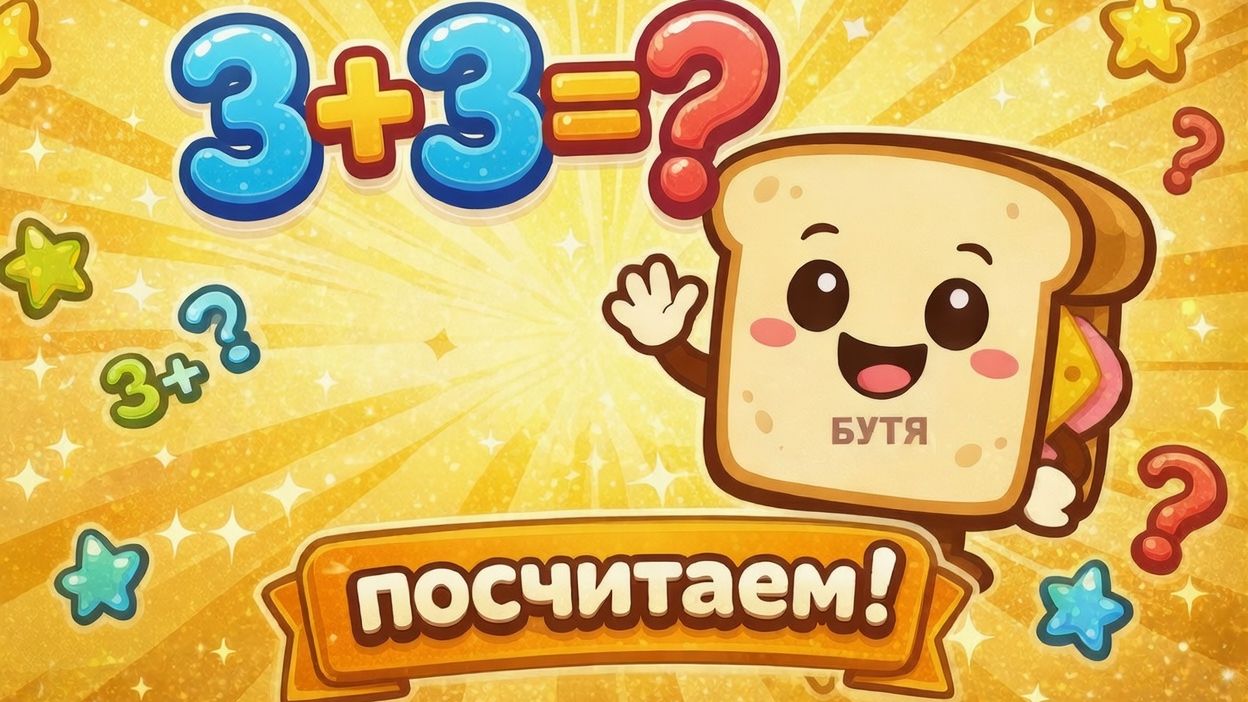 3+3=? решаем примеры вместе с детьми по математике / Обучения для начинающих / Бутя Объясняет