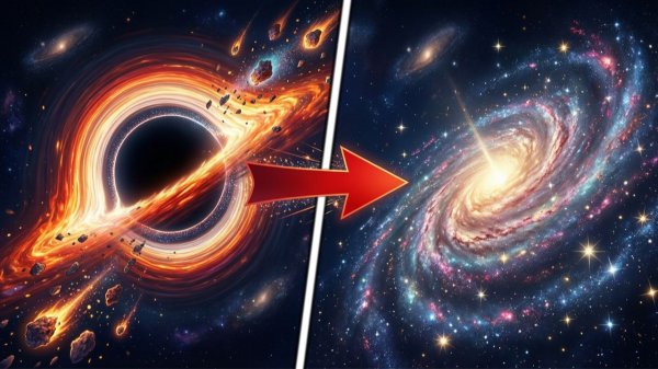 СОЗДАЛ НОВУЮ ГАЛАКТИКУ ИЗ ЧЁРНОЙ ДЫРЫ!