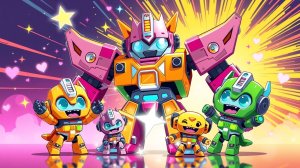 4 В 1! Большой робот превращается в четырёх маленьких воинов! 🔥