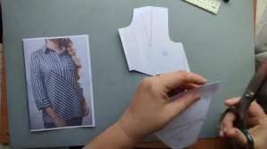 Моделирование. Блузка в полоску. Расположение полосок и техника кроя. Выкройка № 1946.