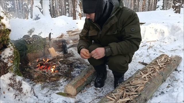 День в зимнем лесу. Мороз -30