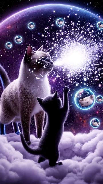 The Cat Who Dreamed the Stars / Кот, которому снились звезды #shorts #cat #веселыекоты #веселыекоты смотреть онлайн