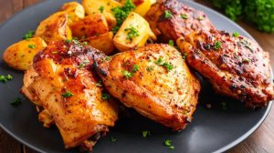 Куриные бедра в духовке. ТАКОЙ сочной курицы вы еще не ели! Куриные бедрышки, которые тают во рту.