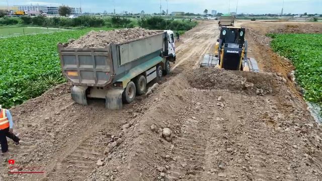 Great Starting Finest Cutter Crack Sand In Water Huge Pond Dam With Landfill Dozer SHNATUI Trimming смотреть онлайн