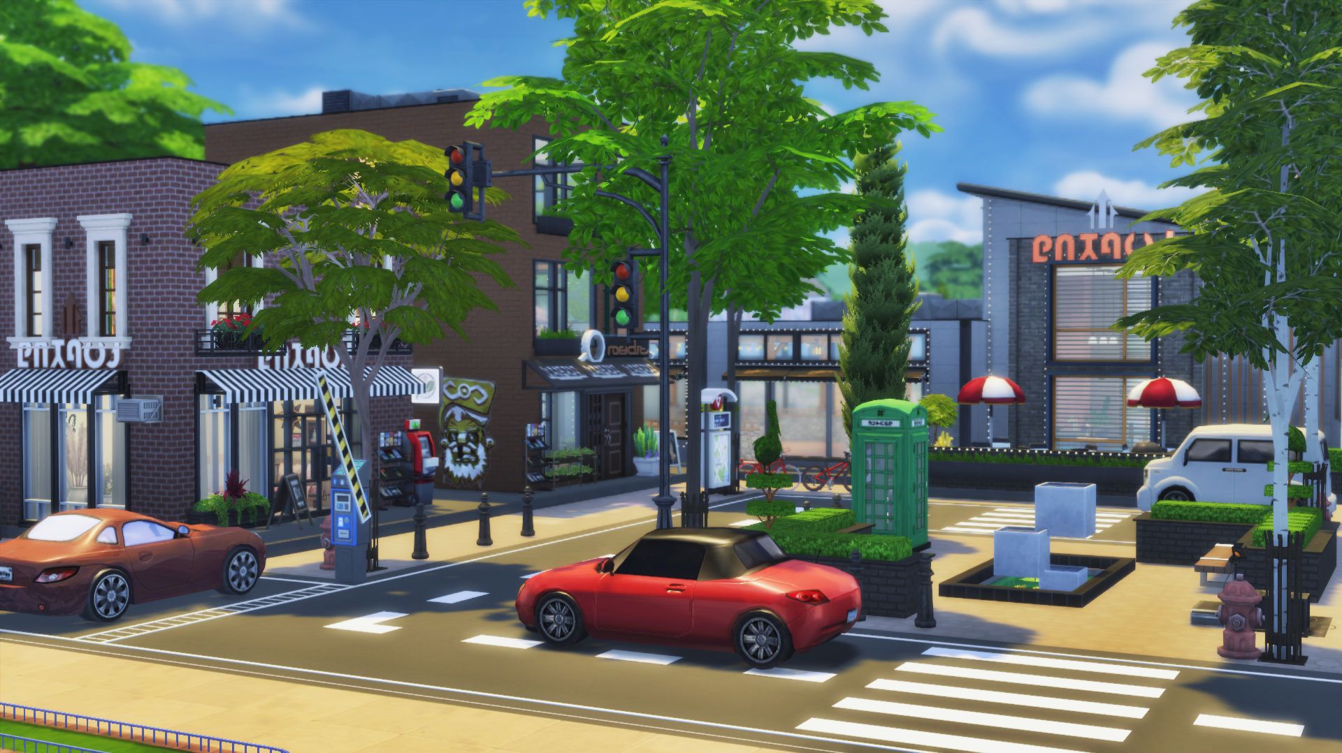 Торговая улица Ньюкреста  (часть 2) / Строительство Симс 4 / Newcrest Shopping Street The Sims 4