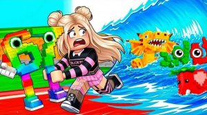 Я СПАСЛА БРЕЙНРОТОВ ОТ ЦУНАМИ В ROBLOX🌊😱