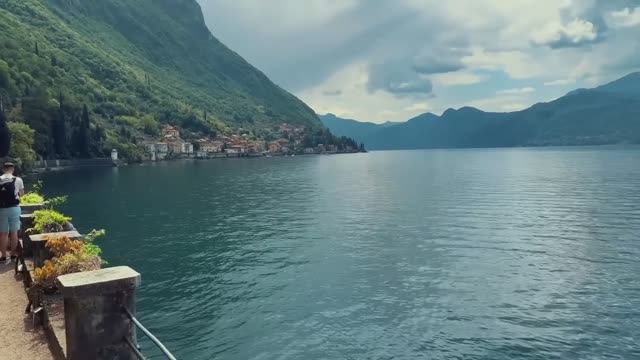 Прогулка по Италии, Озеро Комо | Красивые пейзажи для спорта, медитаций и фона смотреть онлайн