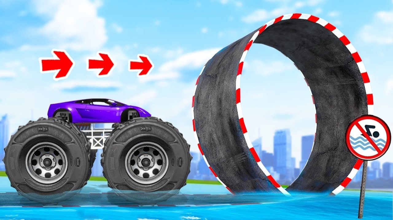 Как далеко монстр трак сможет проехать по мертвым петлям в гта 5 ? смотреть онлайн